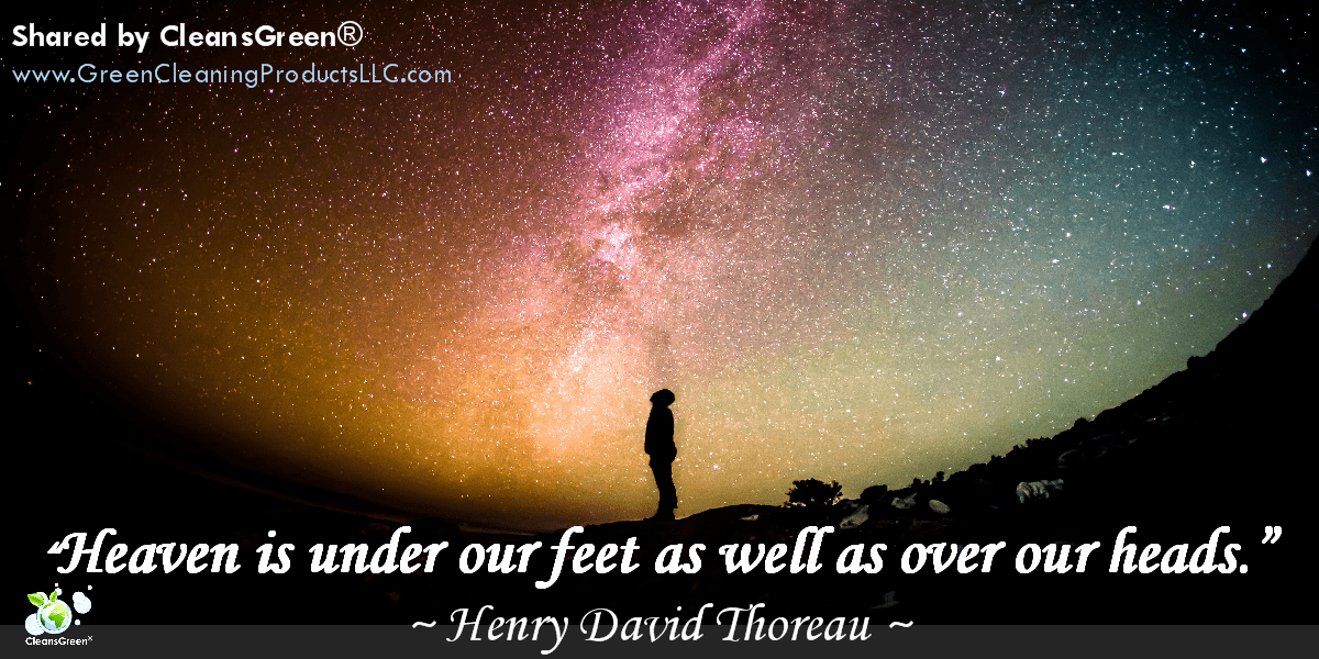 Henry David Thoreau: Heaven is under our feet as well as over our heads