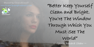 Better keep yourself clean and bright. You're the window through which you must see the world. George Bernard Shaw #Quotes